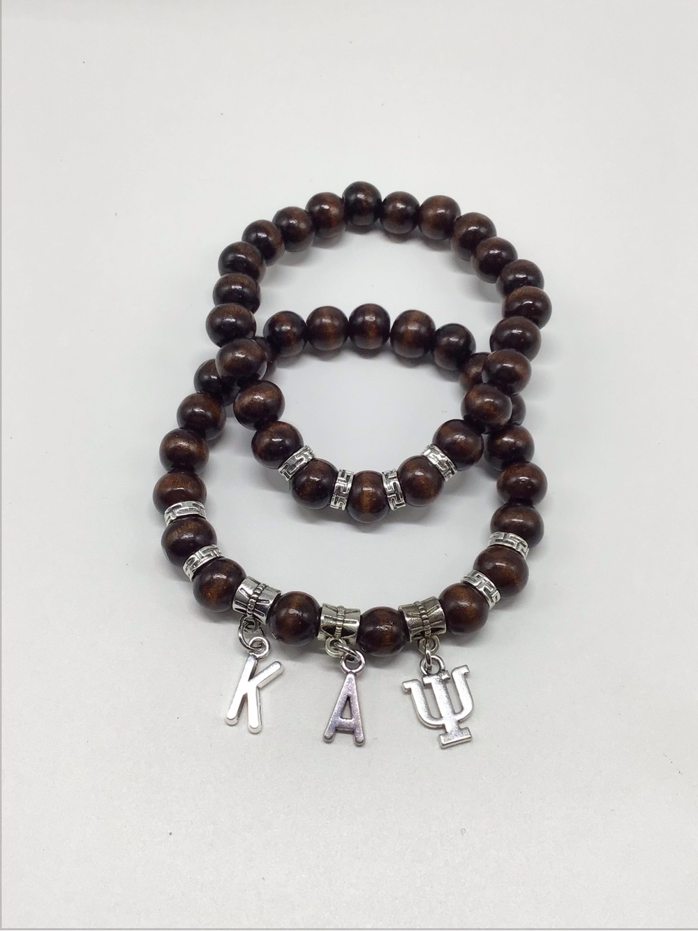 Kappa Alpha Psi Wood Bead Bracelet Set